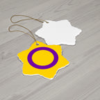 Intersex Pride- 4 Shapes Ceramic Ornaments - Fun and Festive Holiday Decor