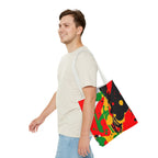 Green, Red Yellow Paint Splatter Tote Bag