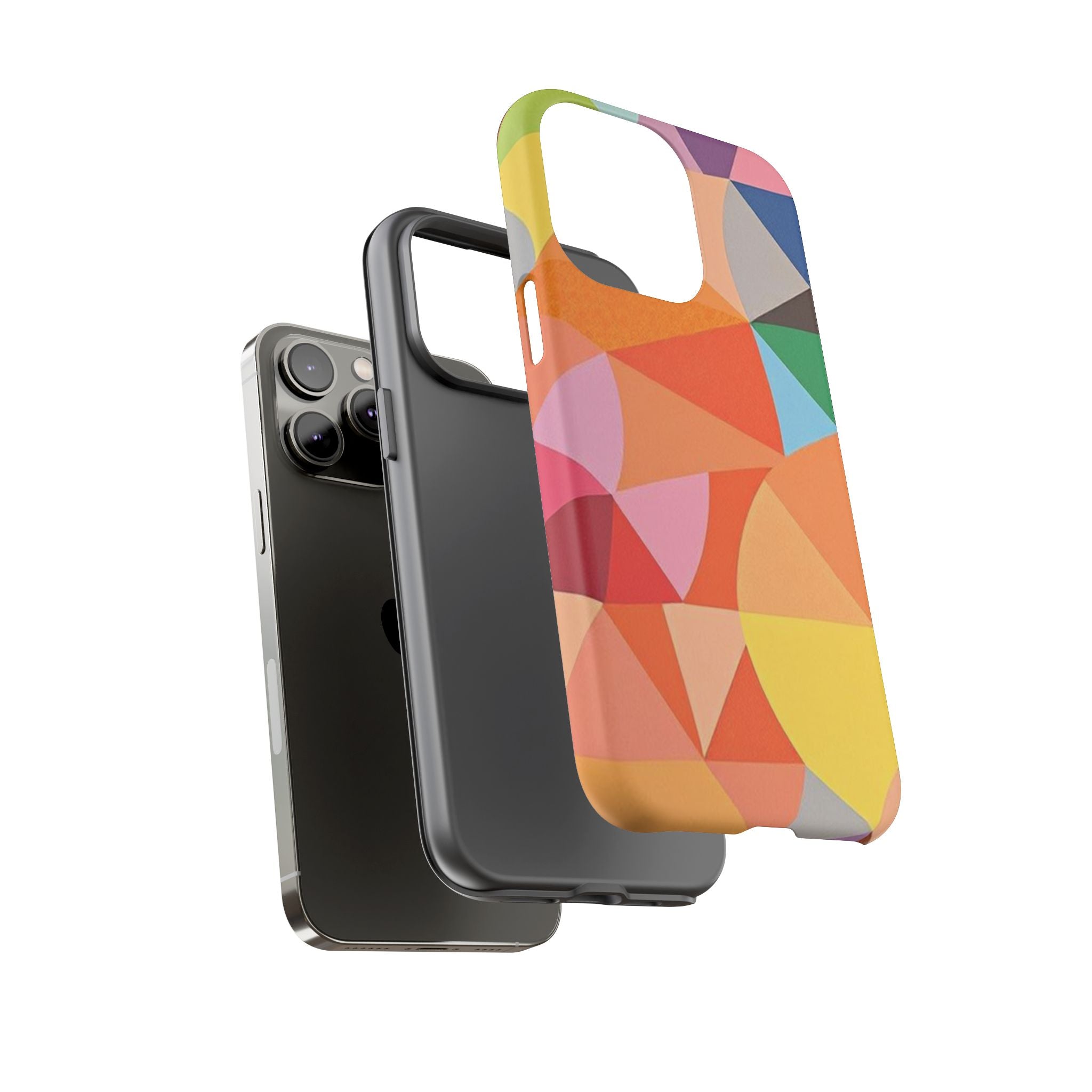 Colorful Geometric Tough Phone Case for iPhone
