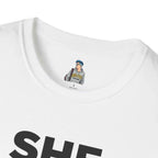 T-Shirt — "She Said Stop, You Will Stop." Bold Statement Tee for Consent Awareness
