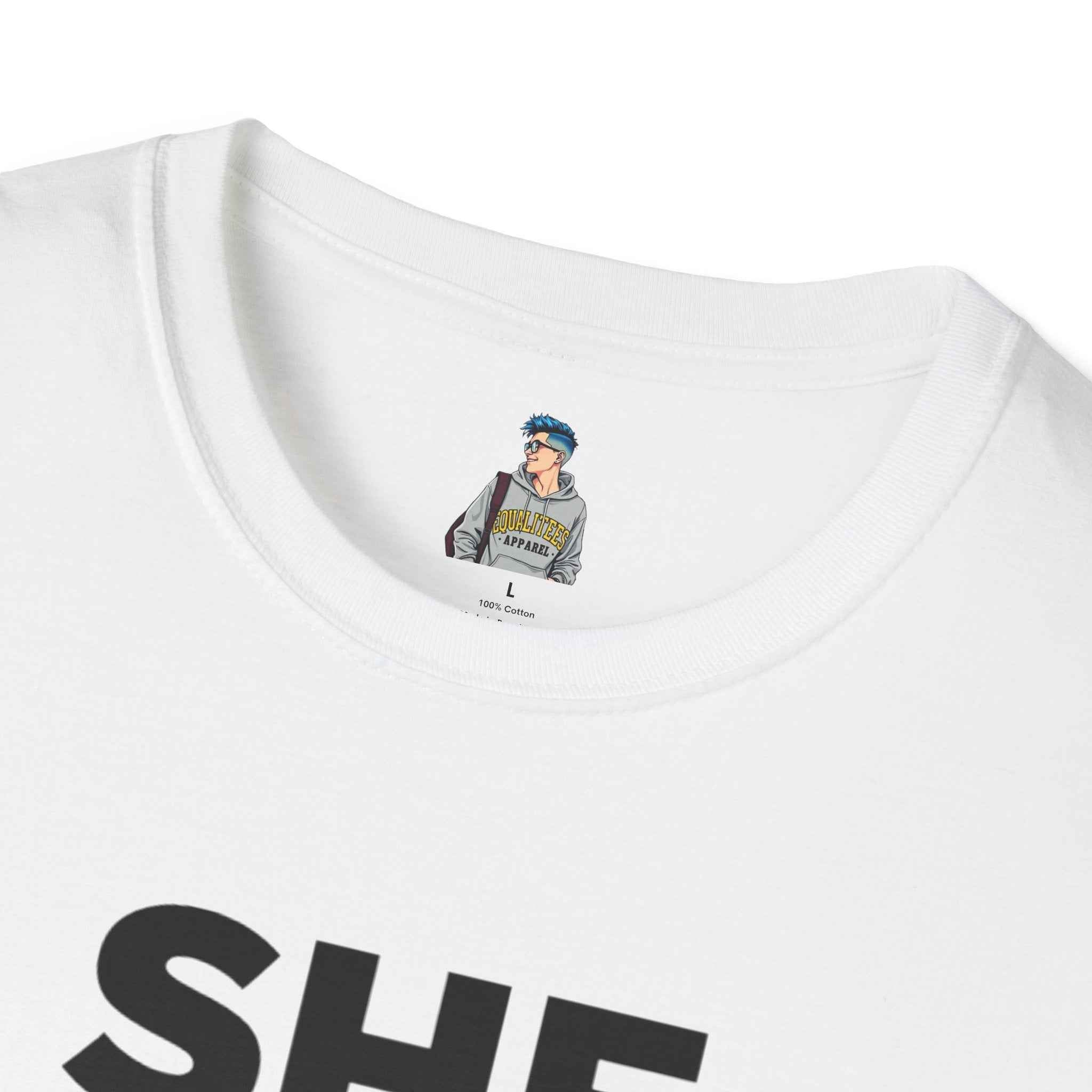 T-Shirt — "She Said Stop, You Will Stop." Bold Statement Tee for Consent Awareness