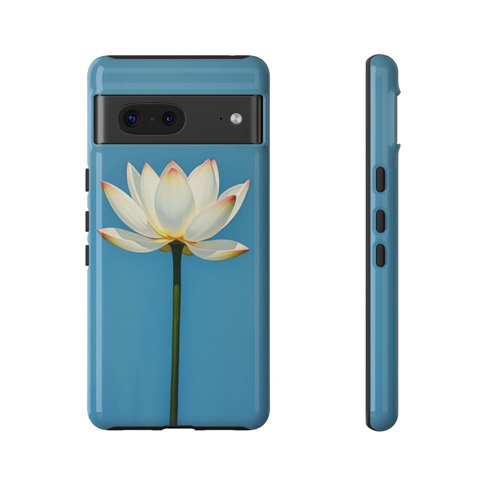 Open White Peace Lily Design Tough Case For Android & iPhone