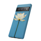 Open White Peace Lily Design Tough Case For Android & iPhone