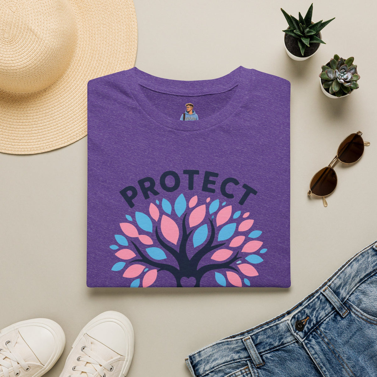 Protect Trans Kids Pride Tree Las Vegas T-Shirt