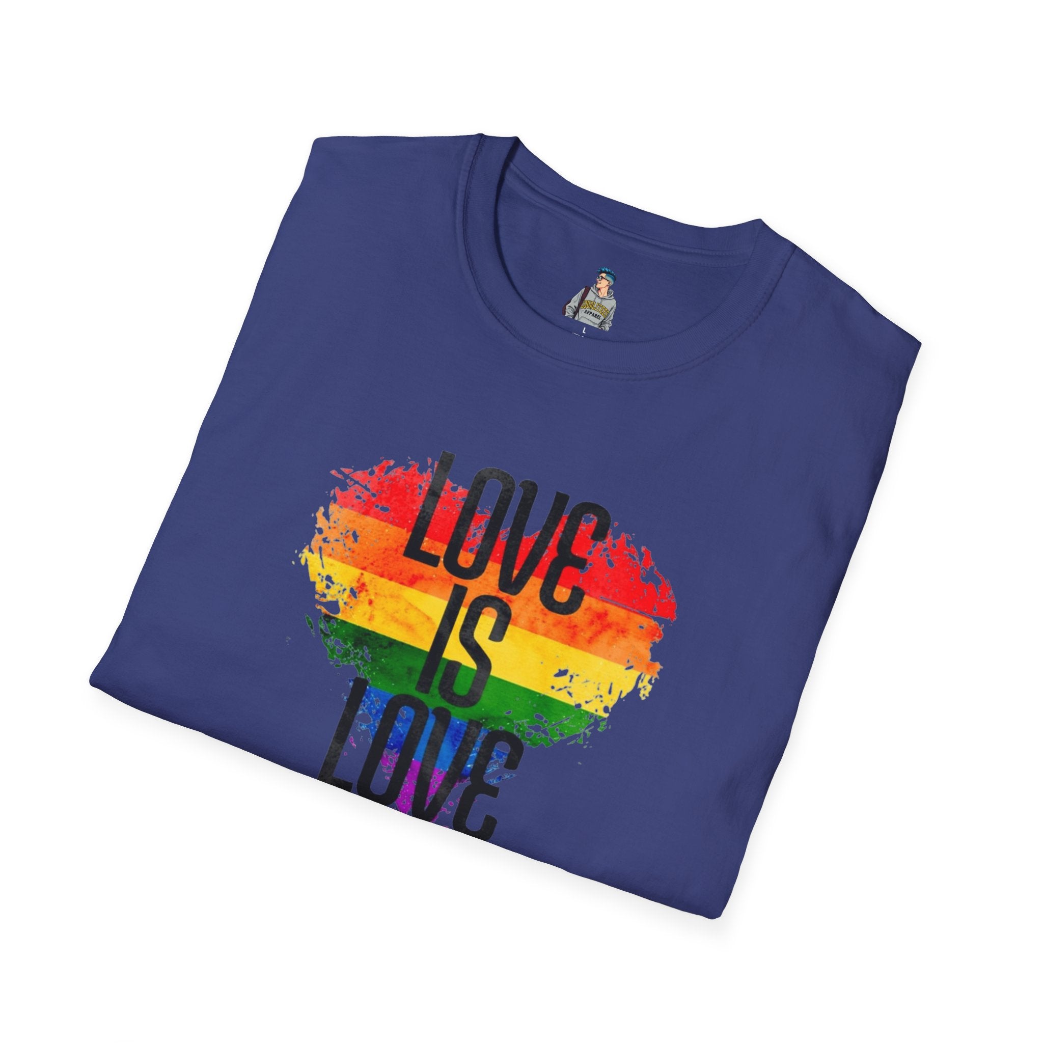 Pride Love Is Love Unisex Softstyle T-Shirt - EqualiTees.Me