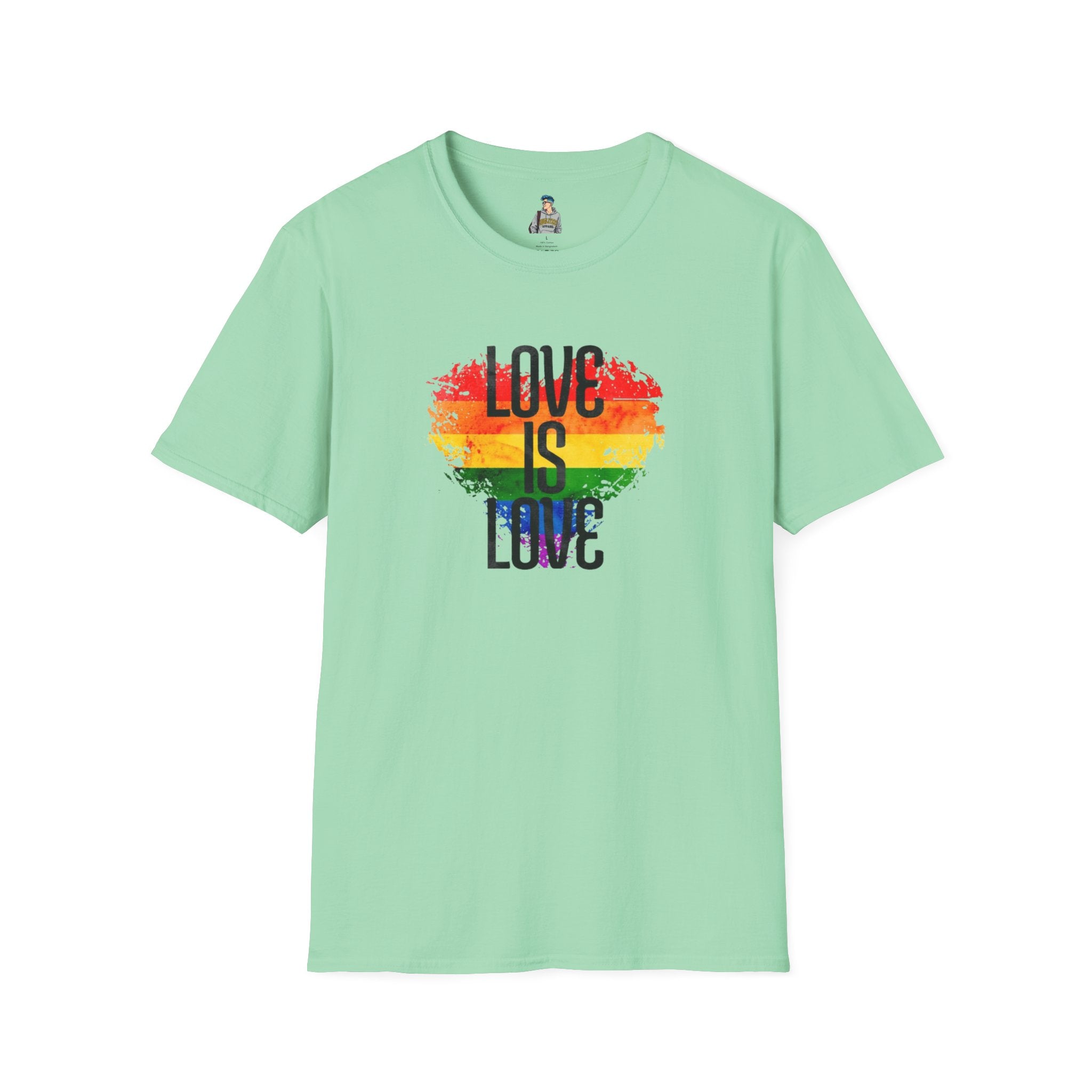 Pride Love Is Love Unisex Softstyle T-Shirt - EqualiTees.Me