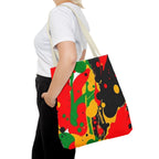 Green, Red Yellow Paint Splatter Tote Bag