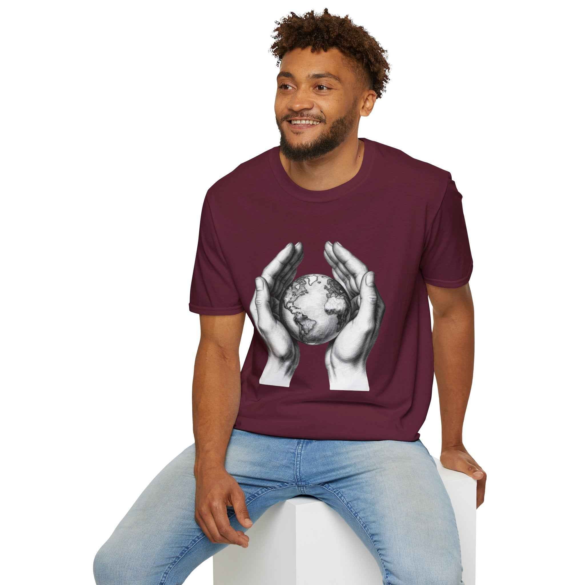 Earth in Your Hands T-Shirt — Protect the Planet Graphic Tee