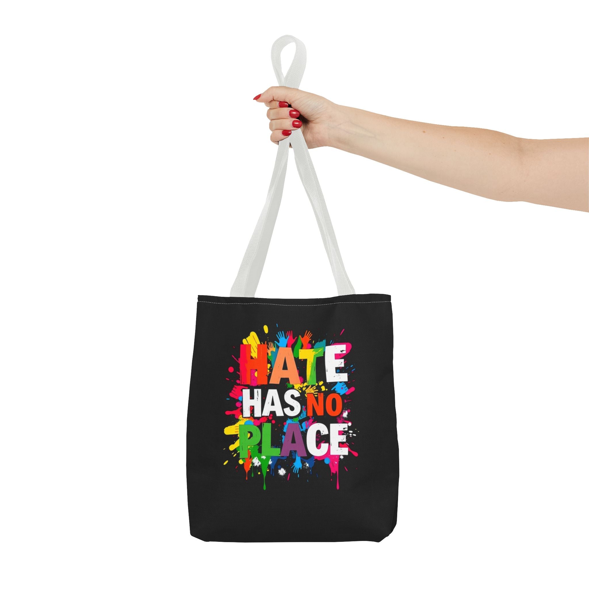 Hate Has No Place Paint Splatter Tote Bag