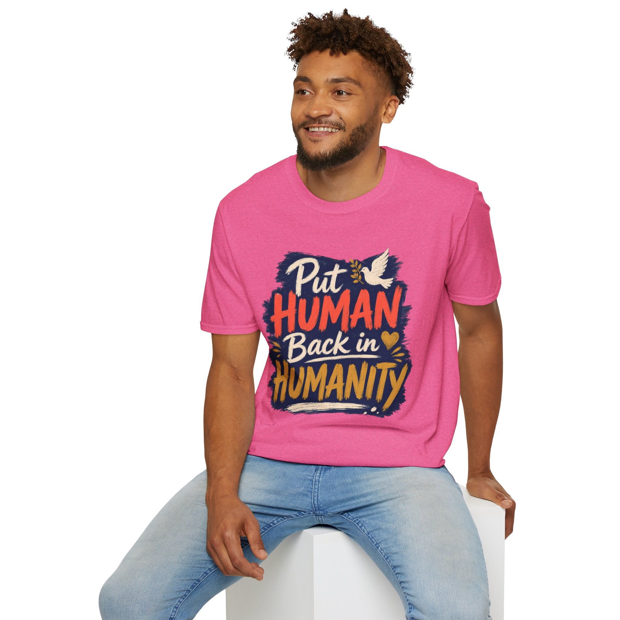 Put Human Back in Humanity T-Shirt — Inspirational Peace Dove Tee