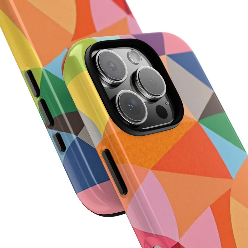 Colorful Geometric Tough Phone Case for iPhone