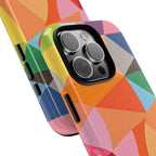 Colorful Geometric Tough Phone Case for iPhone