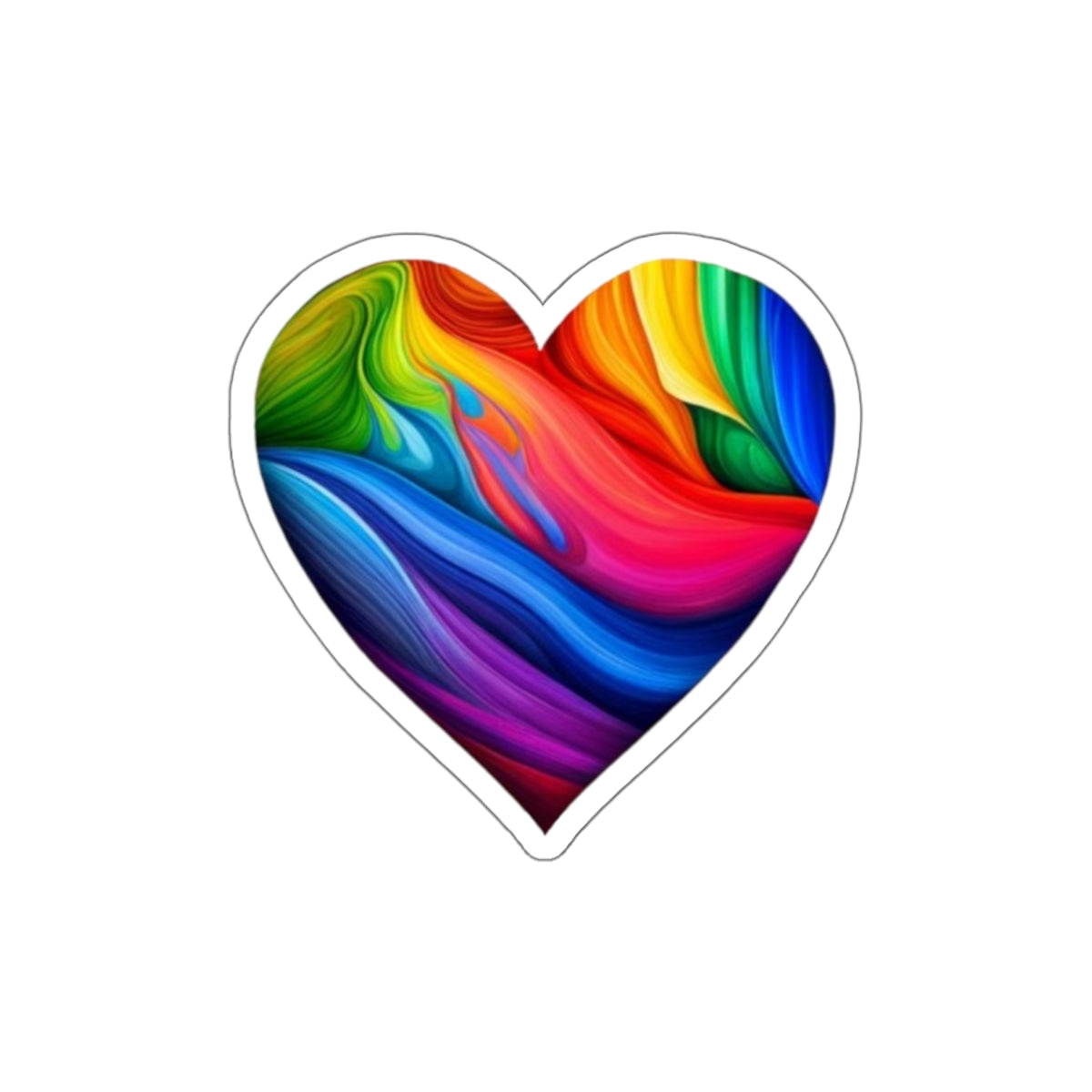 Die-Cut Stickers - Rainbow Heart