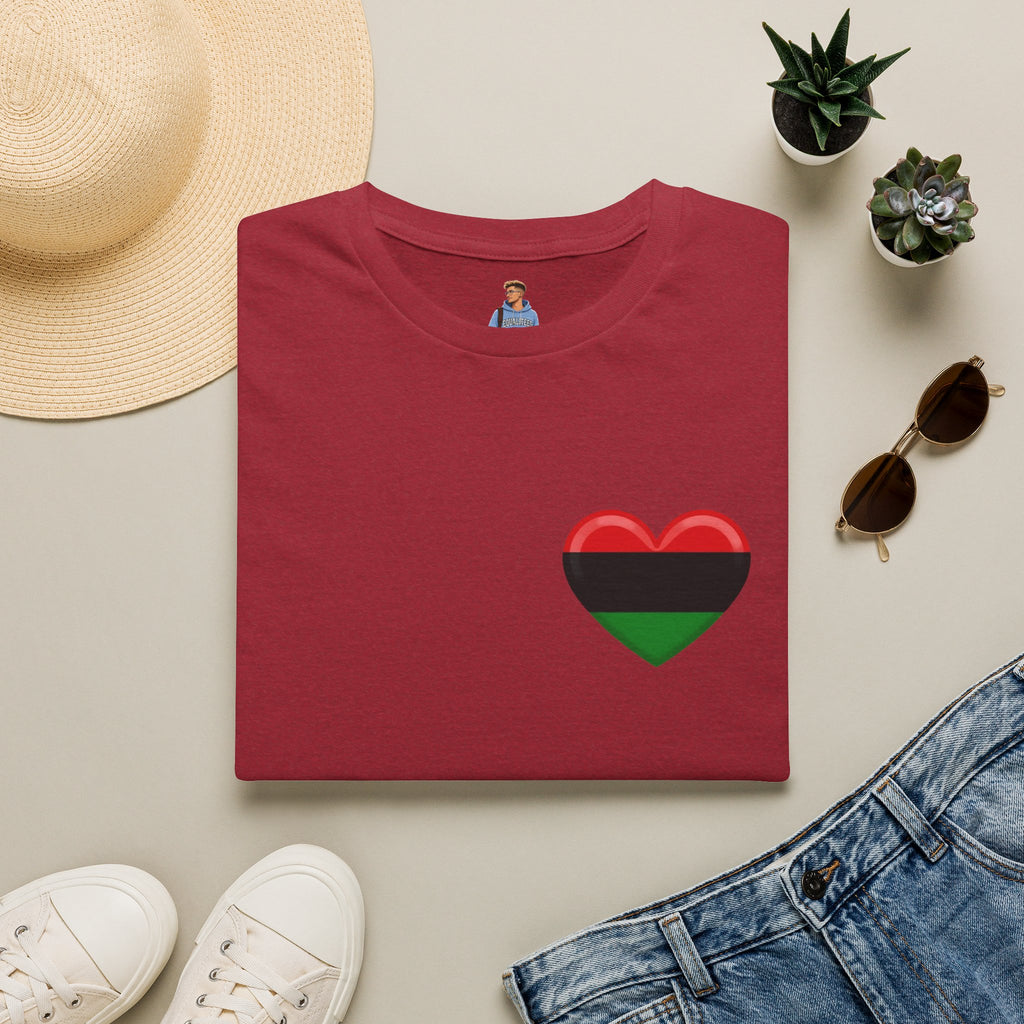 Unity and Heritage Unisex Softstyle T-Shirt with Pan-African Heart