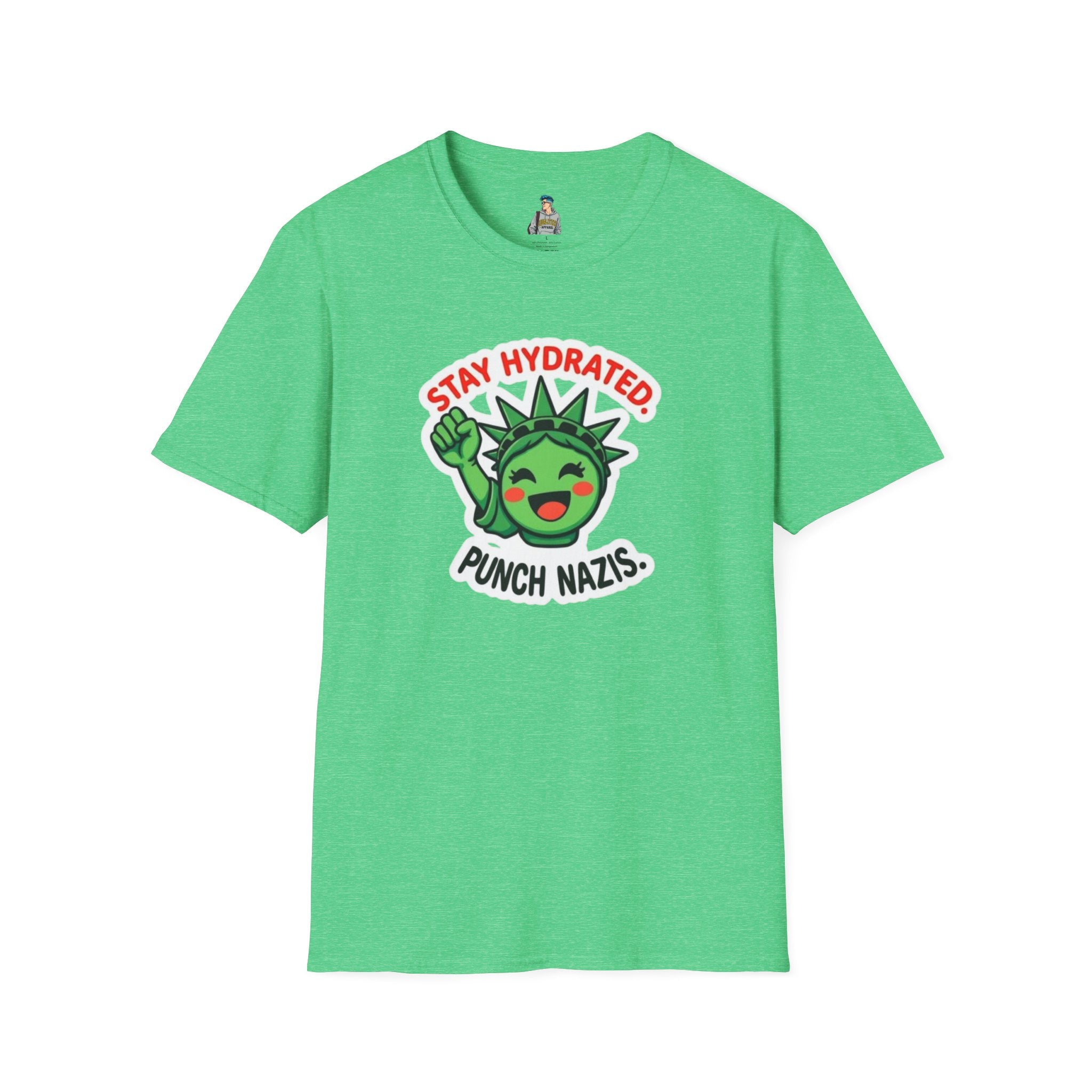 Stay Hydrated, Punch Nazis Funny Political Activism Tee