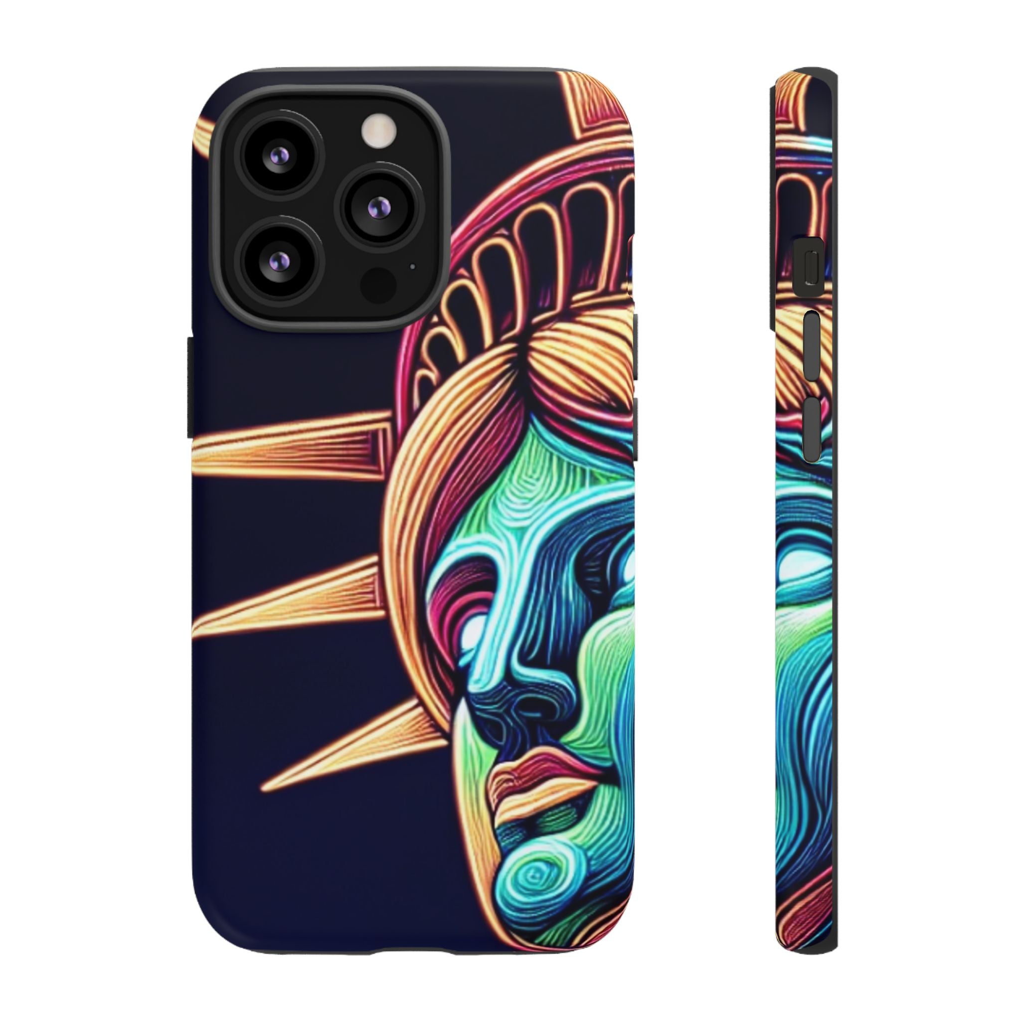 Statue of Liberty Neon Glowing Art Tough Case for Android & iPhone
