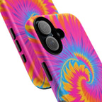 Vibrant Tie-Dye Swirl Protective Tough Case for iPhone