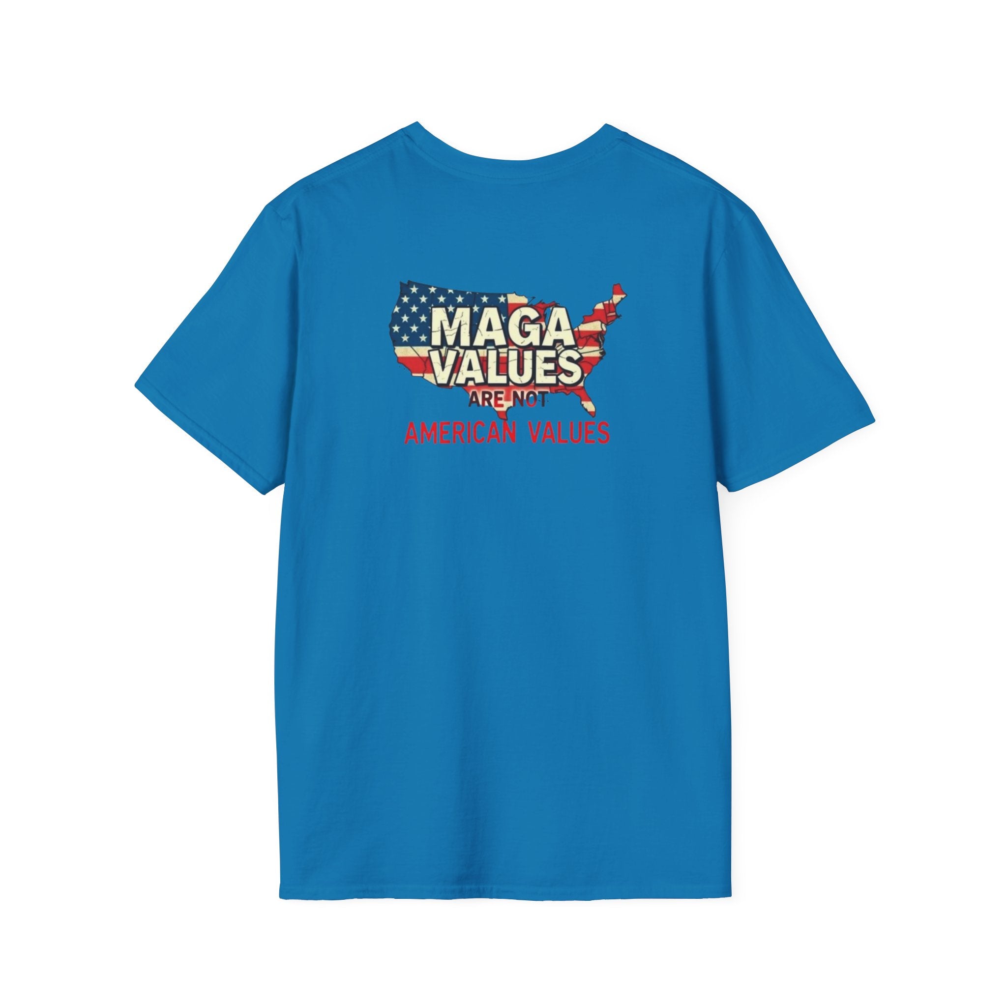 Unisex Softstyle T-Shirt - 'Patriots Don't Vote for Traitors' with USA Flag Design