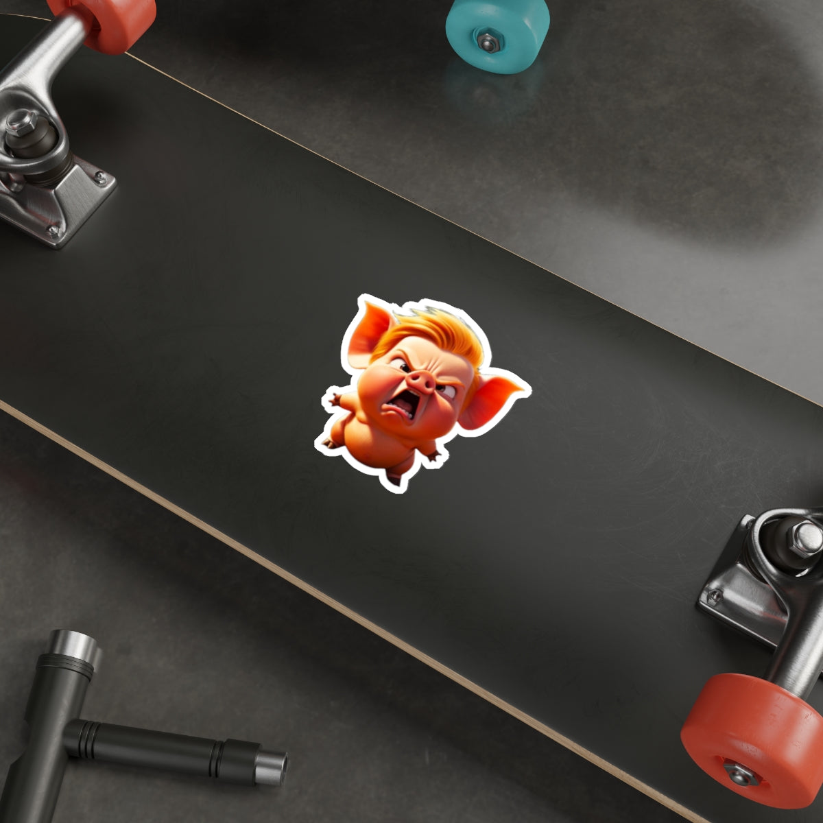 Die-Cut Stickers - Angry Little Orange Pig