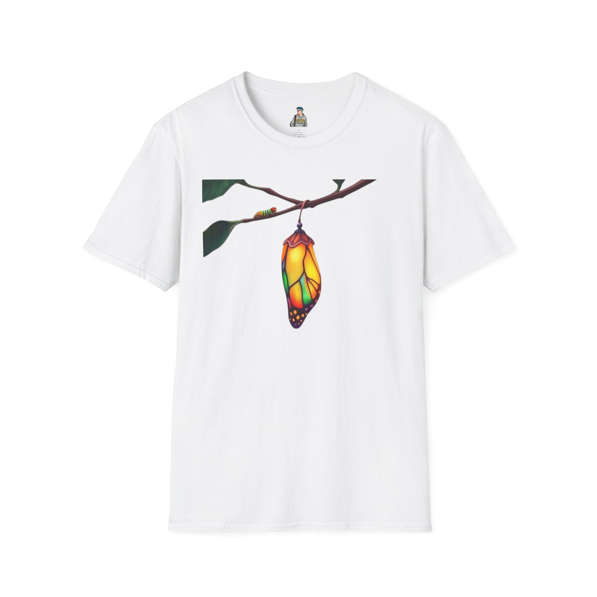 Rainbow Butterfly Cocoon Pride T-Shirt | Unisex Softstyle Tee