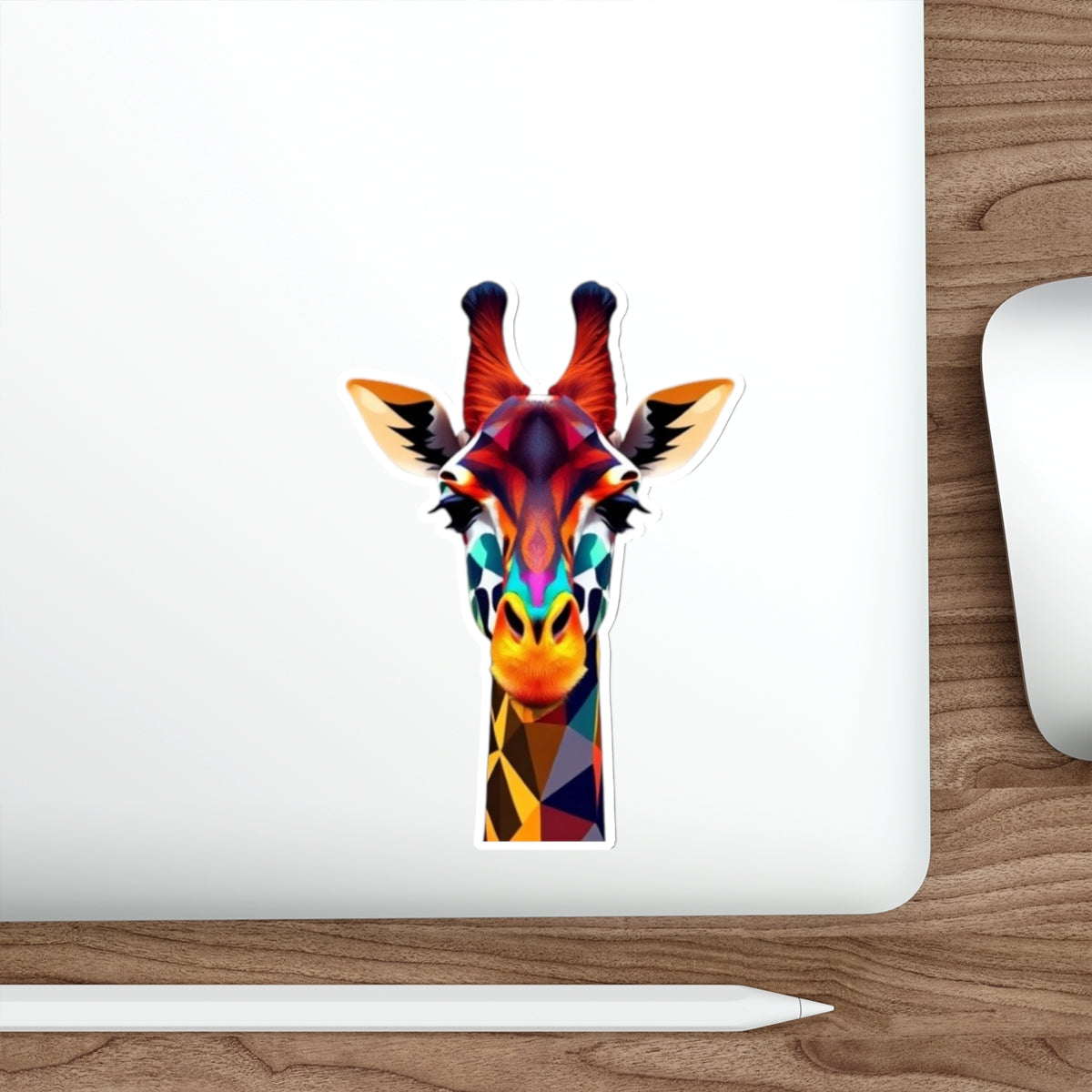 Colorful Giraffe Die-Cut Sticker