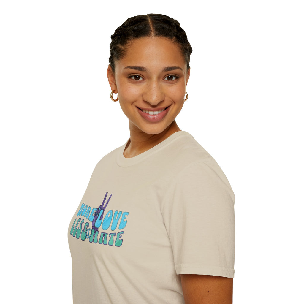 More Love Less Hate Unisex Softstyle T-Shirt