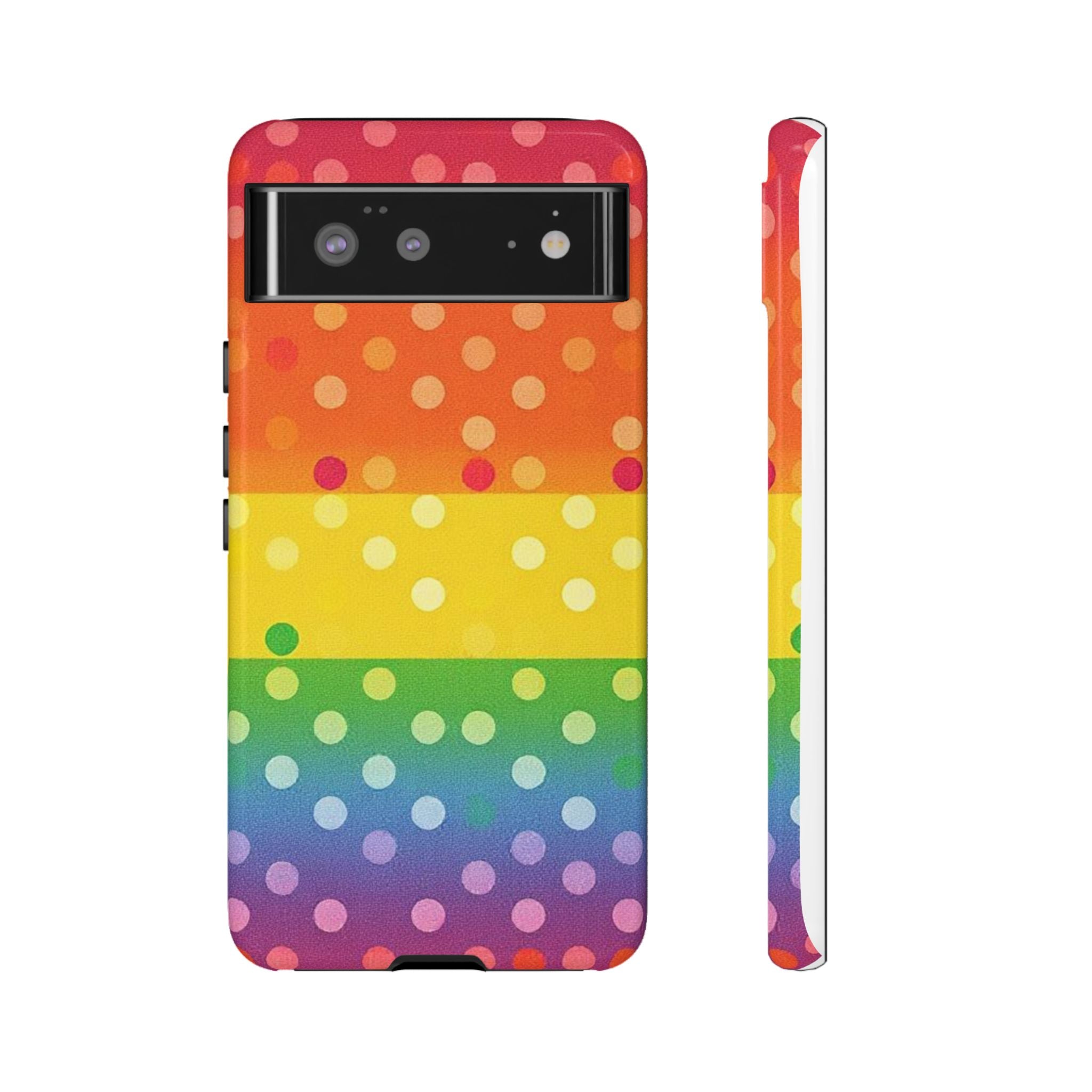 Rainbow Polka-Dot Tough Case for Android