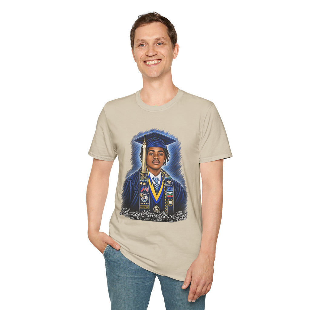 Portrait Front and Back - In Memory of Pierre Damas Bel T-Shirt