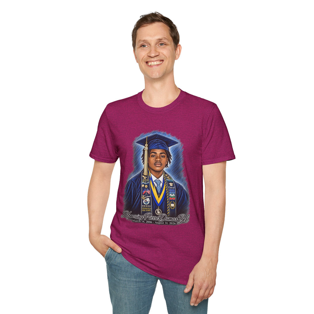 Portrait Front and Back - In Memory of Pierre Damas Bel T-Shirt