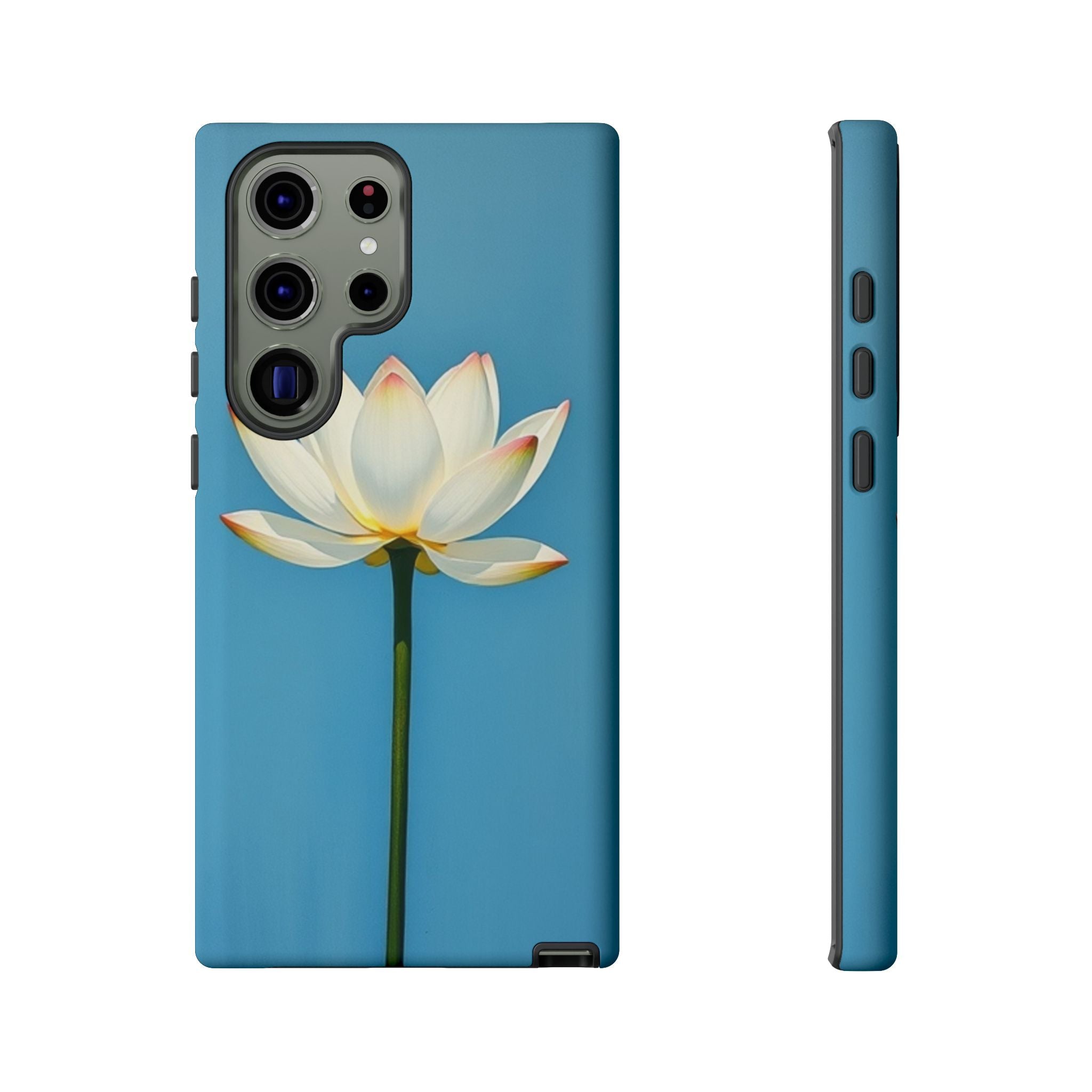 Open White Peace Lily Design Tough Case For Android & iPhone