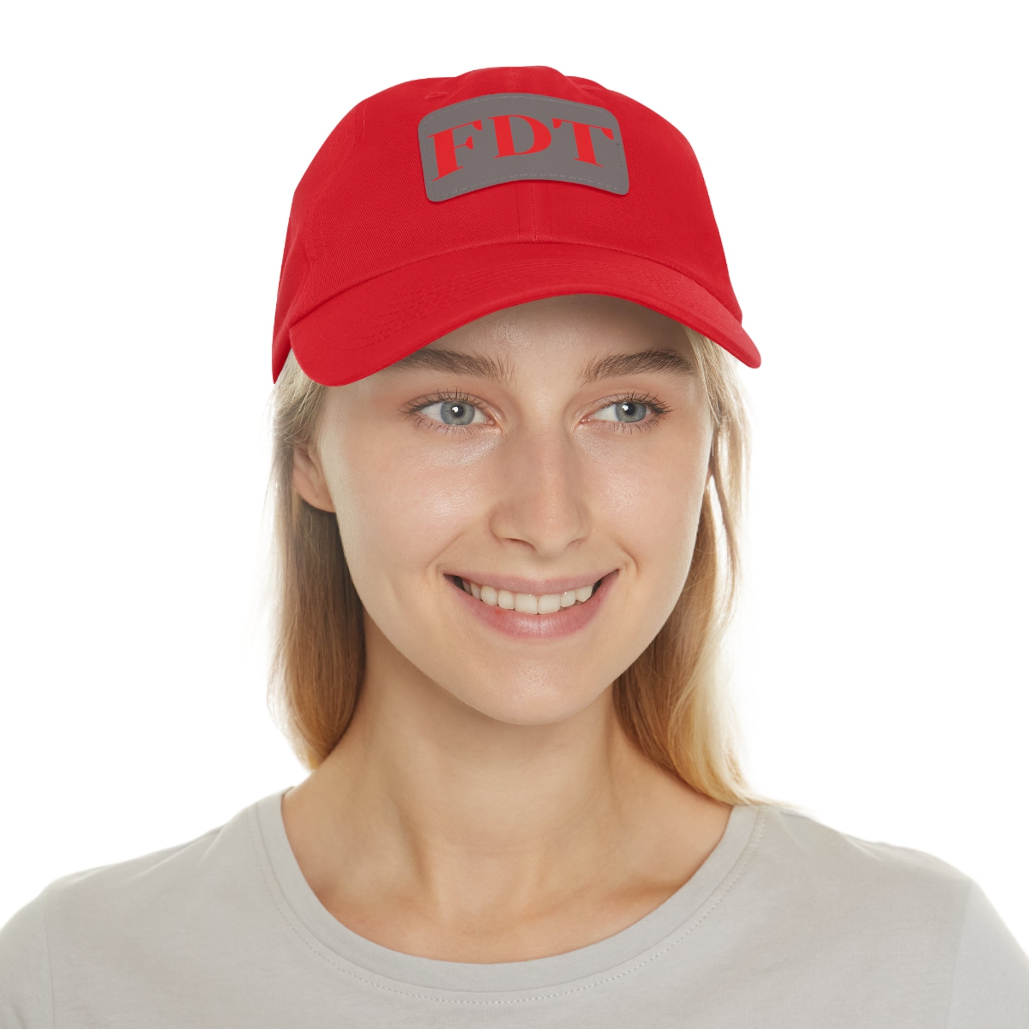 Stylish Dad Hat with FDT Leather Patch - Casual Sun Protection for Dads