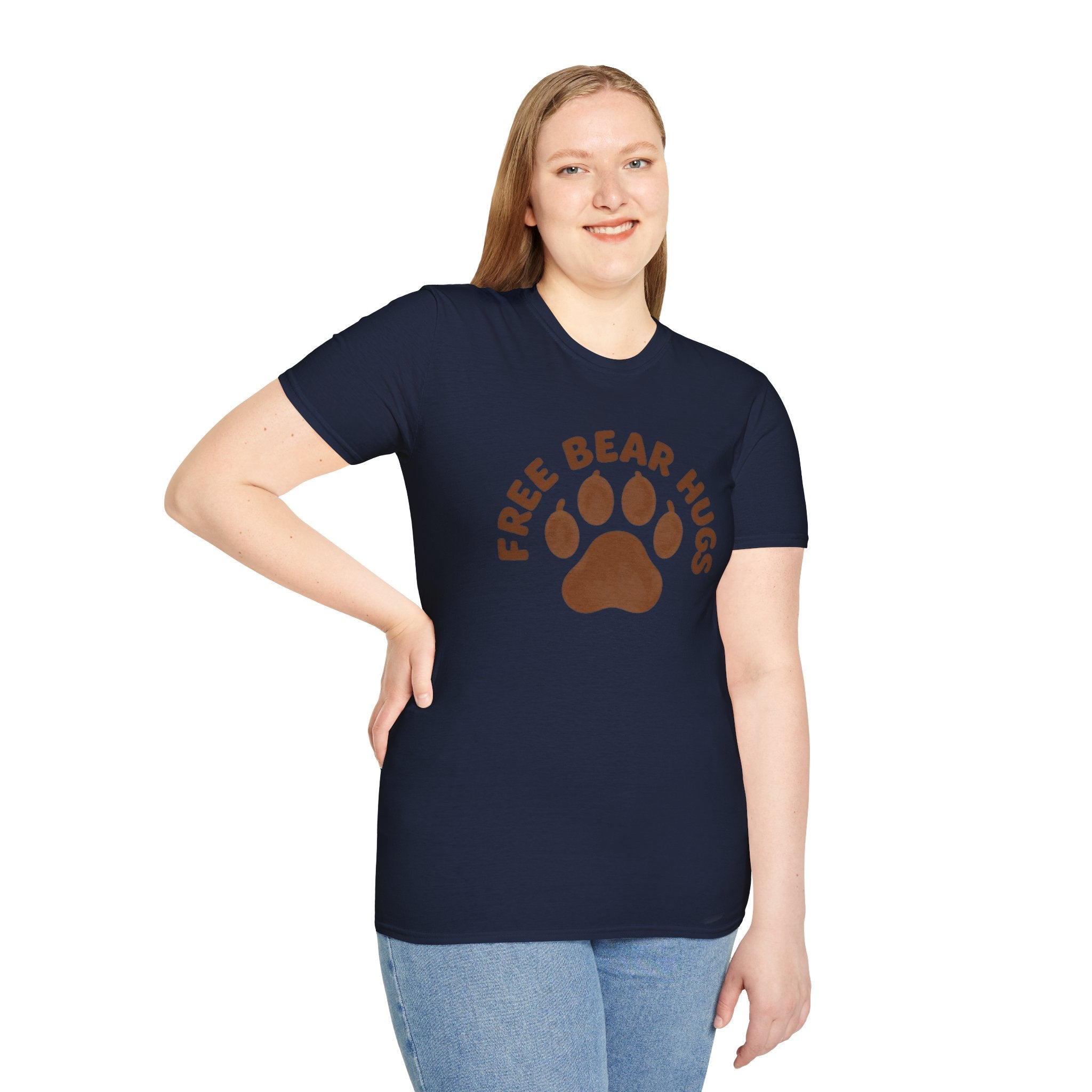 Free Bear Hugs T-Shirt — Cute Paw Print Wildlife Tee