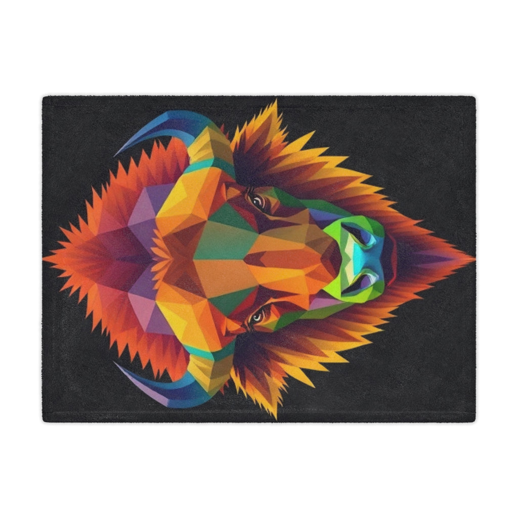 Fractal Bison Microfiber Blanket