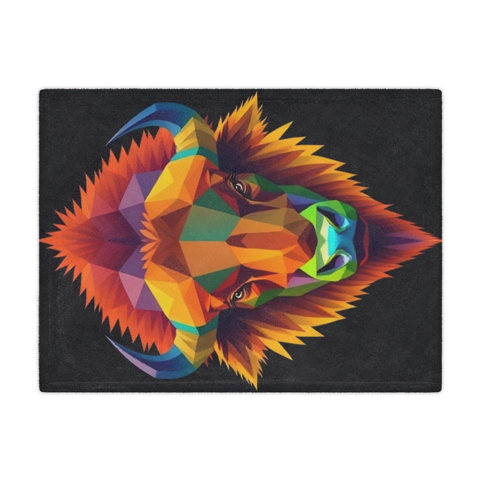 Fractal Bison Microfiber Blanket