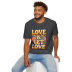 T-Shirt — "Love & Let Love" Retro Rainbow Peace Tee