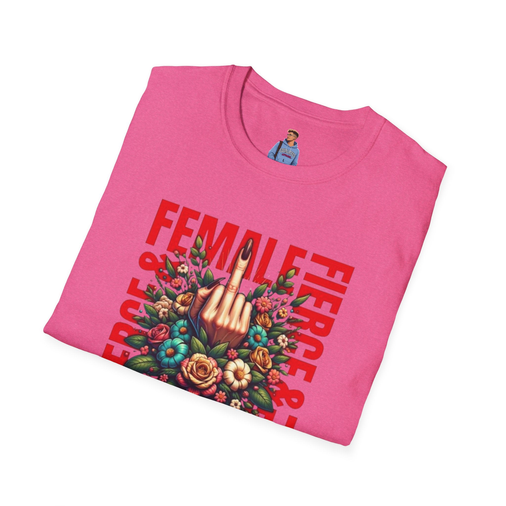 Fierce Female Unisex T-Shirt - Softstyle Floral Graphic Tee