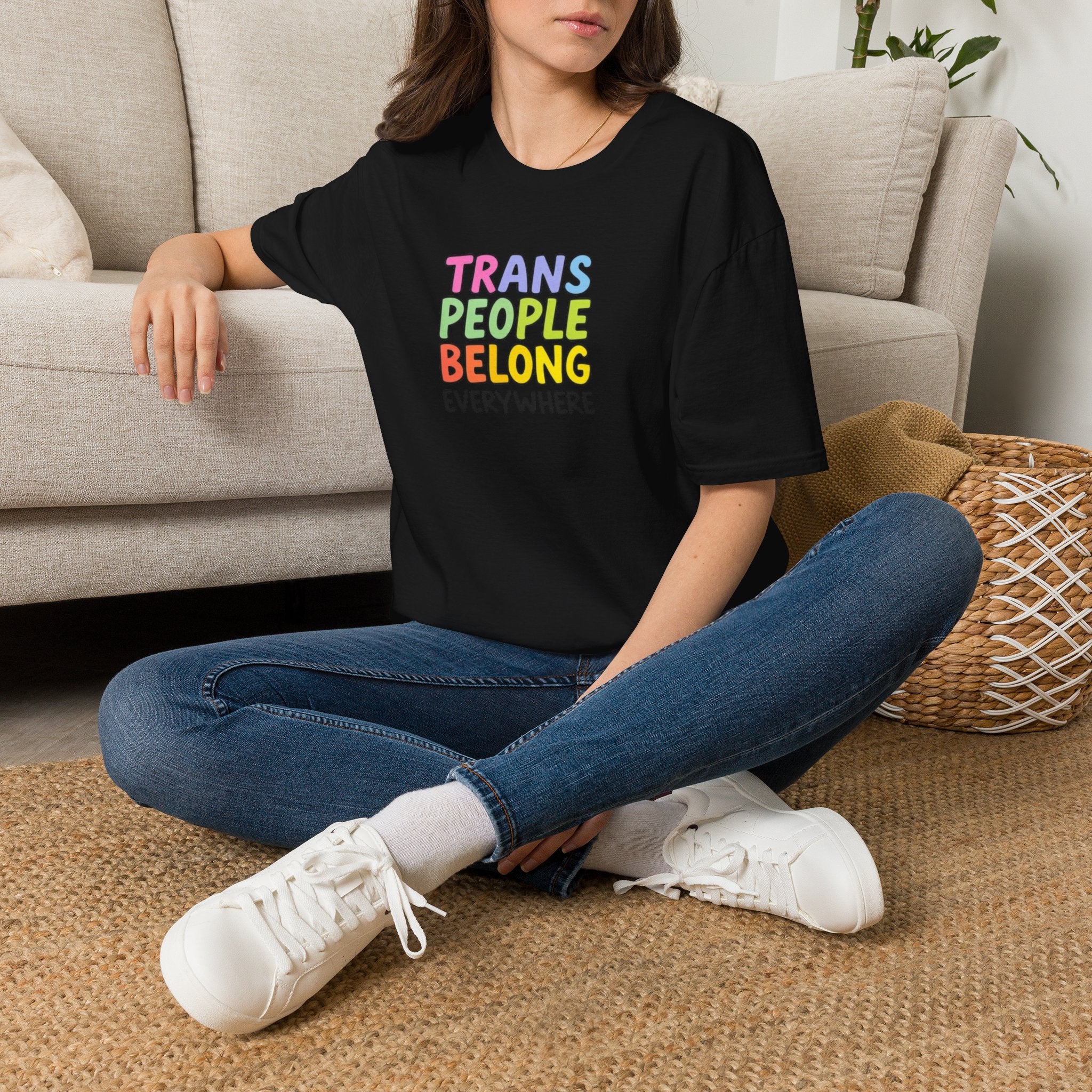 Trans People Belong Everywhere Unisex Softstyle T-Shirt