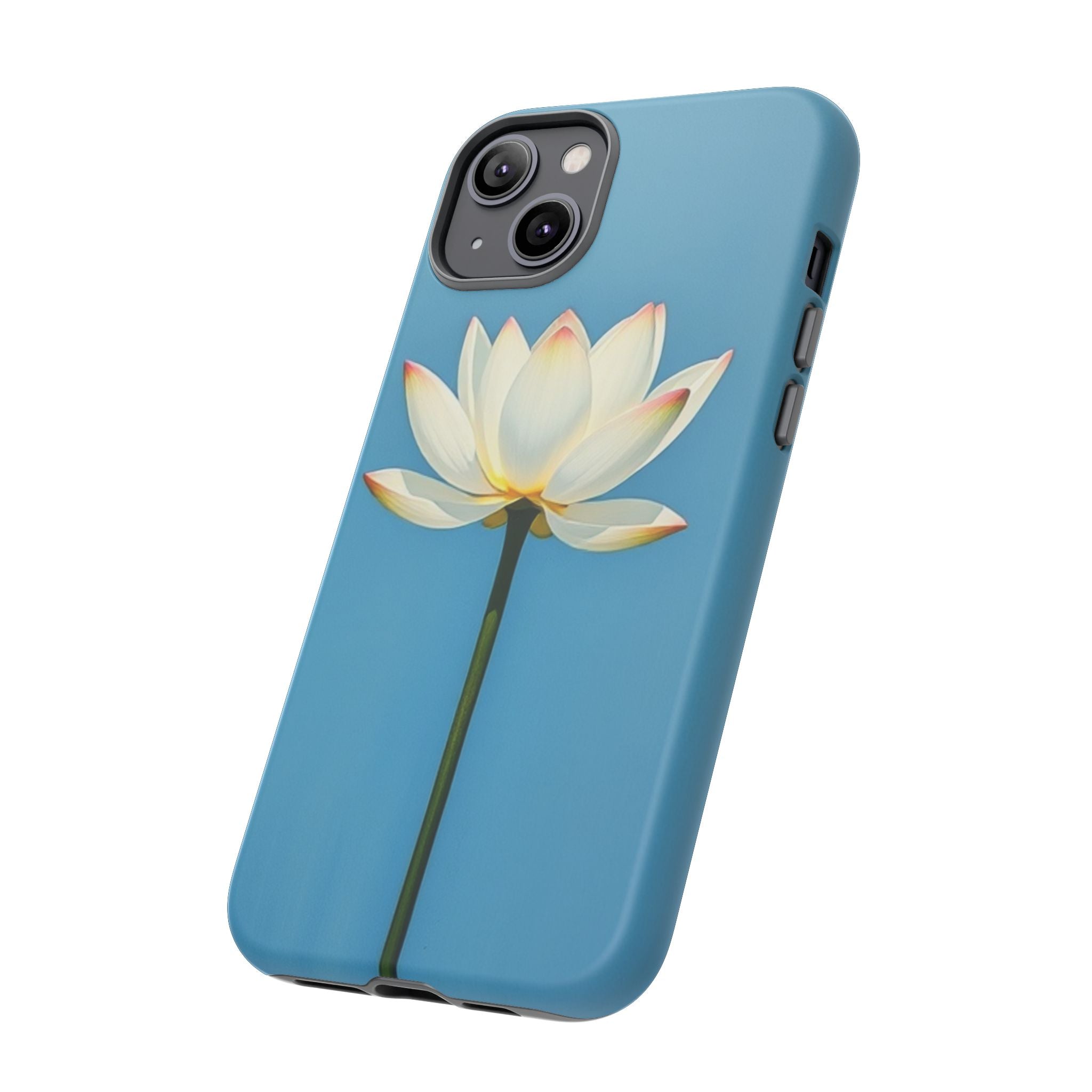 Open White Peace Lily Design Tough Case For Android & iPhone
