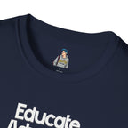 Educate. Advocate. Celebrate. Minimalist Pride T-Shirt - EqualiTees.Me