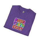Queer Youth Exist T-Shirt | Unisex Softstyle Tee for Pride Events & Everyday Wear