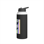 Teaching While Queer Stainless Steel Water Bottle - Perfect for Educators and Allies