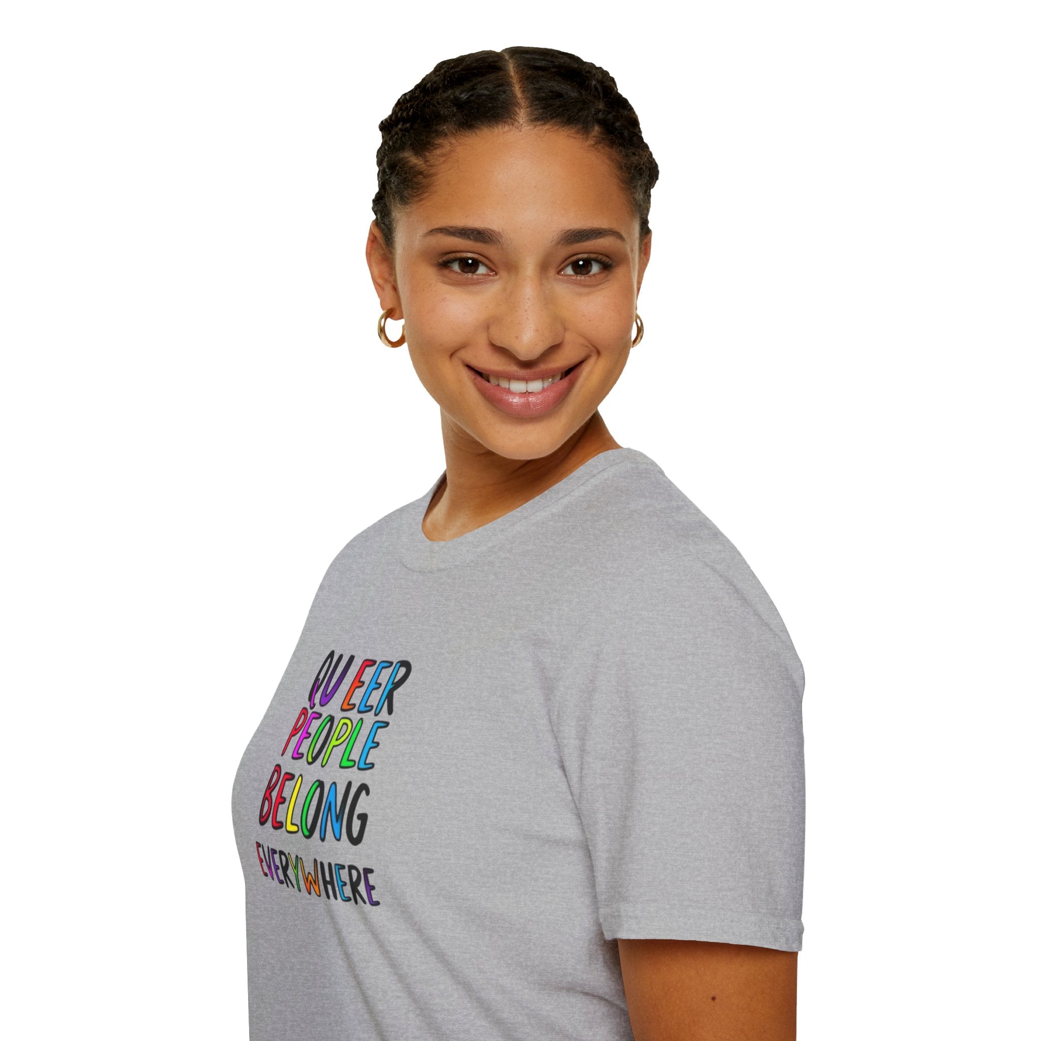 Queer People Belong Everywhere t-shirt