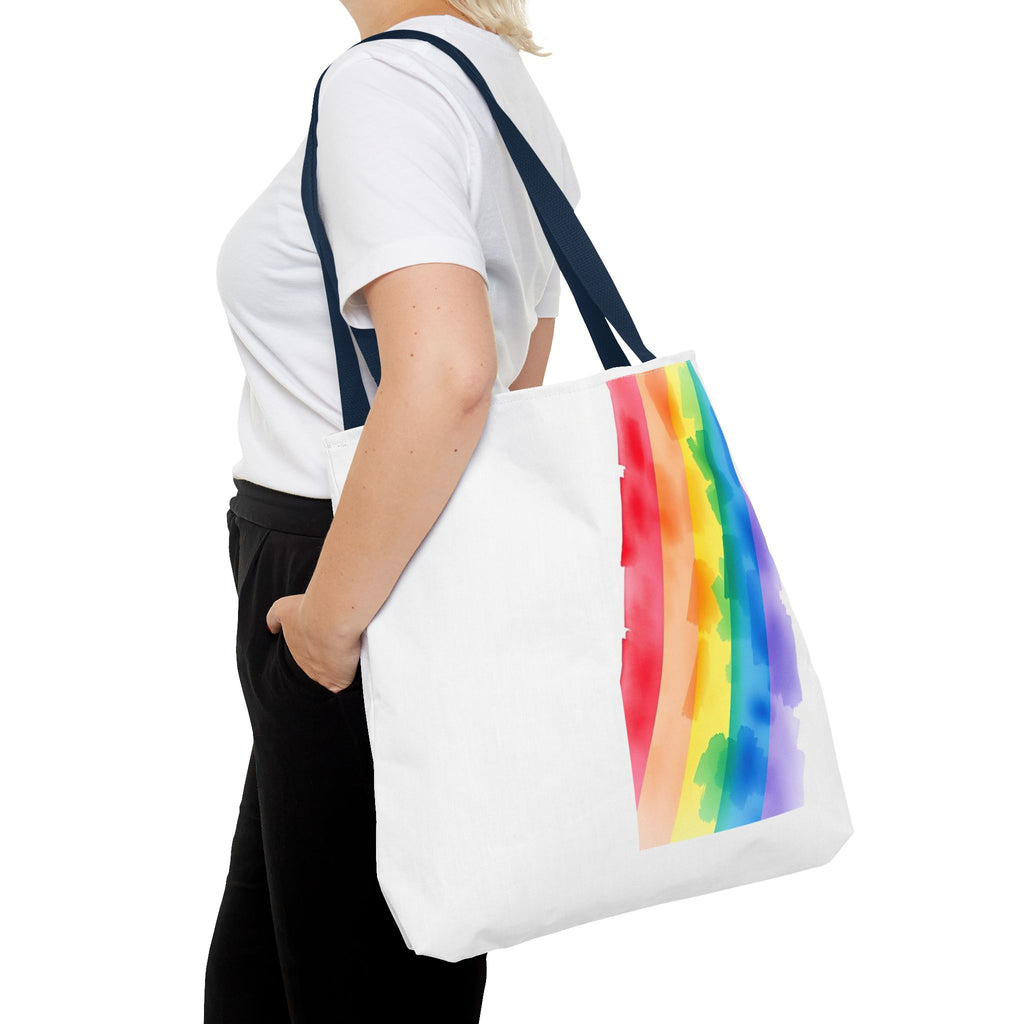 Rainbow Watercolor on Canvas Design - Tote Bag