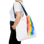 Rainbow Watercolor on Canvas Design - Tote Bag