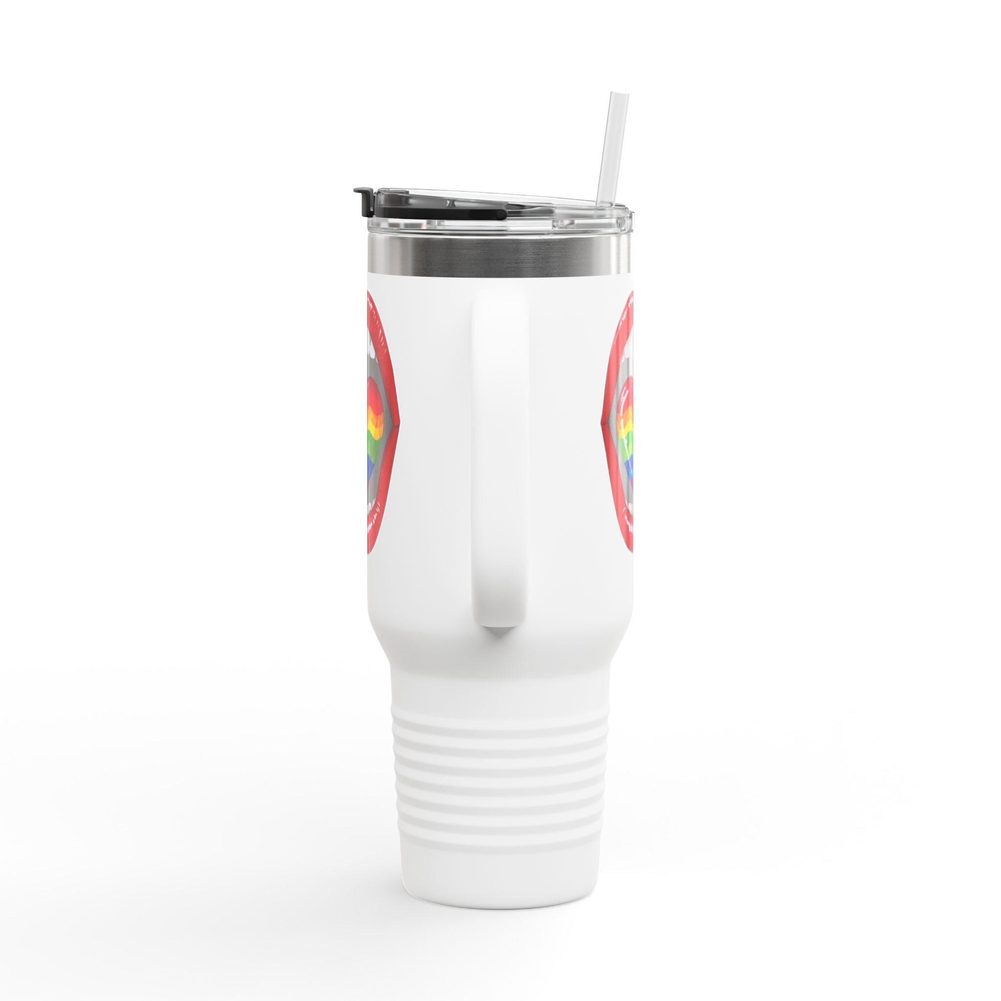 Rainbow Tongue Insulated Travel Mug - 40oz, Perfect for Pride Celebrations