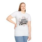 Juneteenth T-Shirt - "Happy Juneteenth" Fireworks Celebration Tee