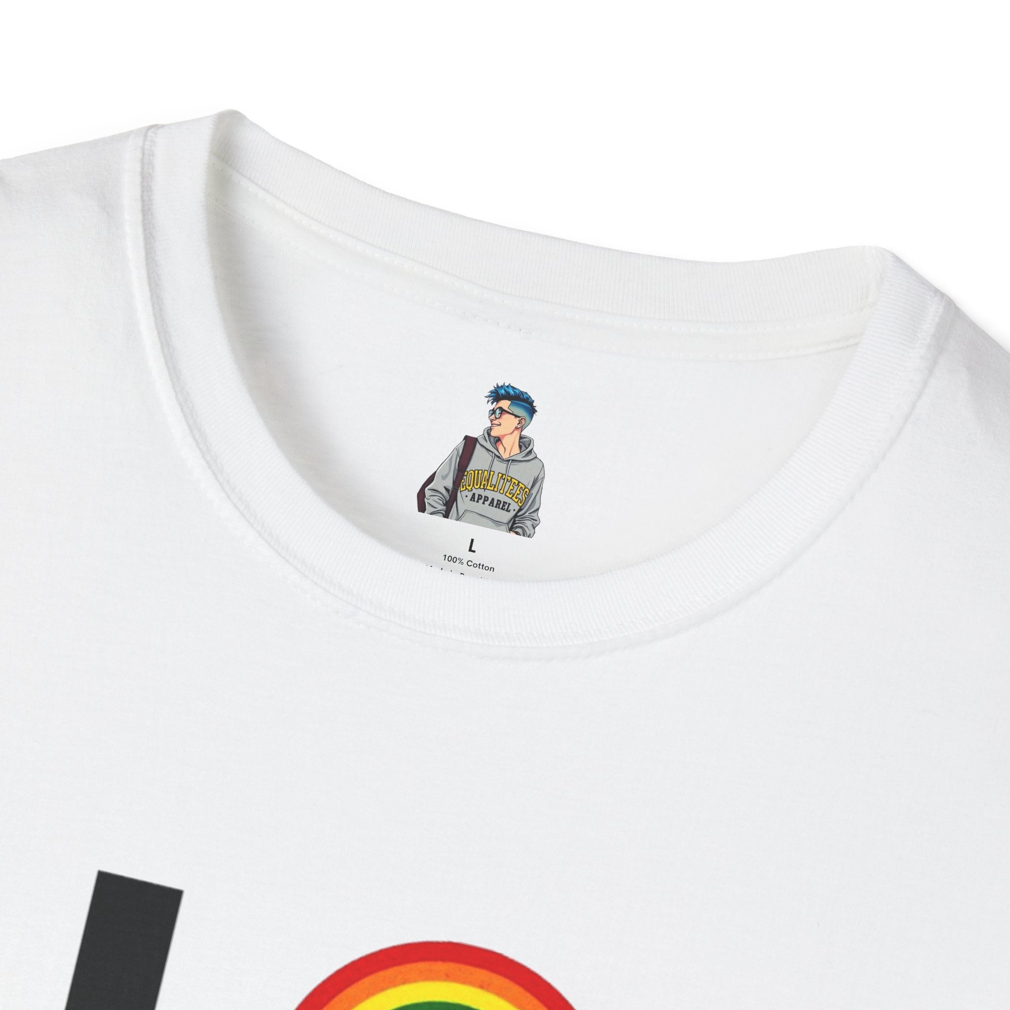 Vibrant LOVE Design for Pride Unisex Softstyle T-Shirt