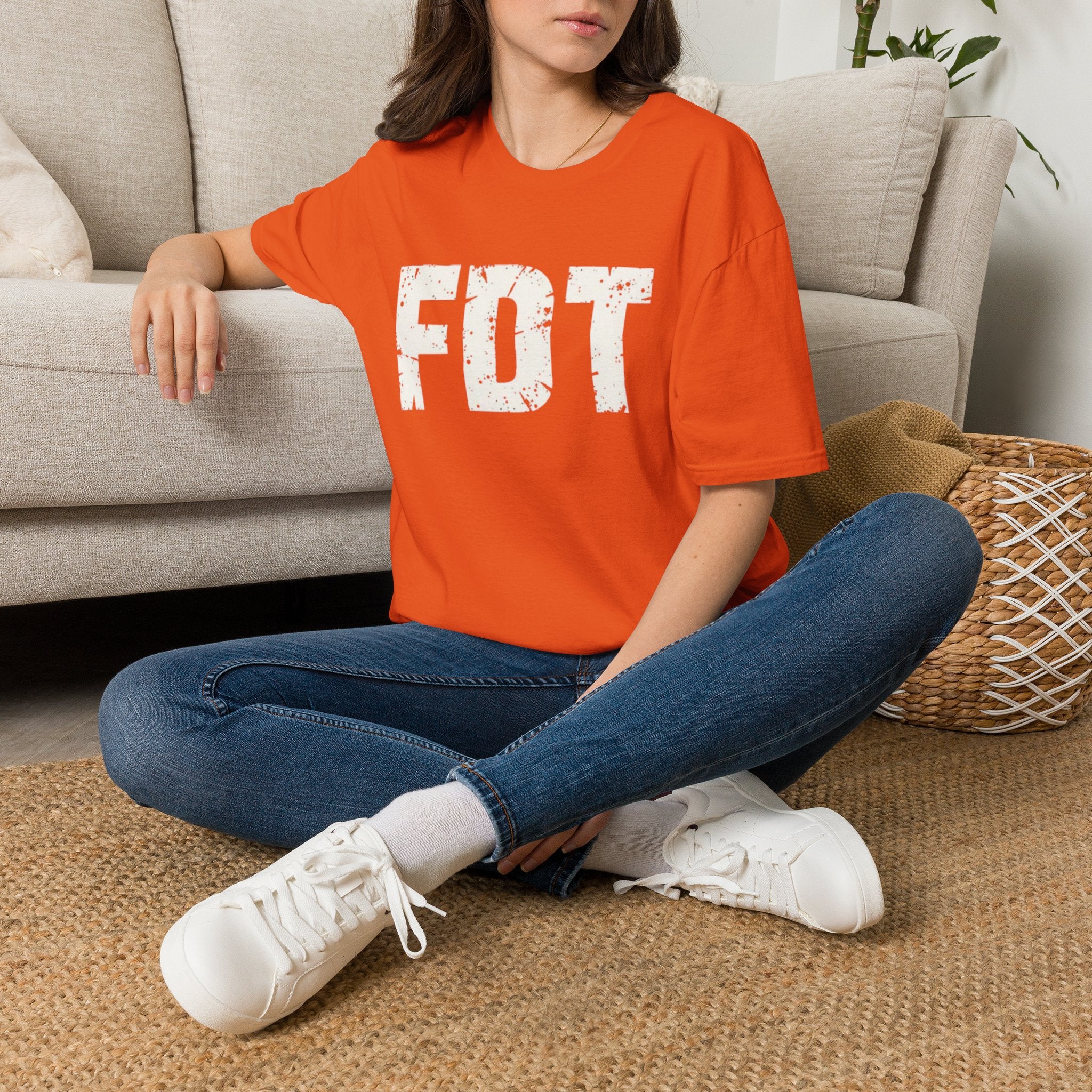FDT Political Protest Distressed Graphic T-Shirt