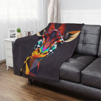 Colorful Giraffe Microfiber Blanket