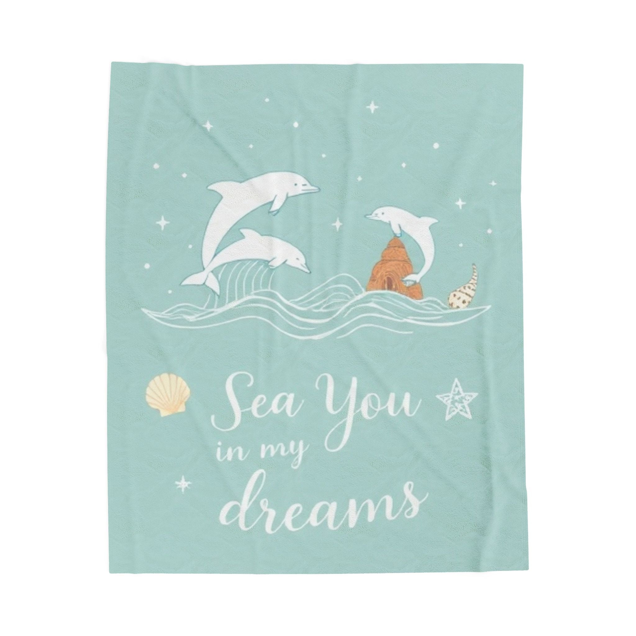 Sea You in my Dreams Velveteen Plush Blanket – For Comfort and Warmth